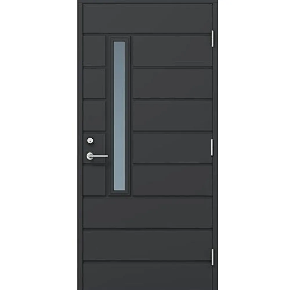 Ulko-ovi Modern 9-10x21 karmi 115 mm RR23 tummanharmaa*Oulux Outlet