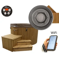 Outlet Ulkoporeallas TopSpa xs Wifi 6 hlöä brown/dark grey Kylpytynnyrit