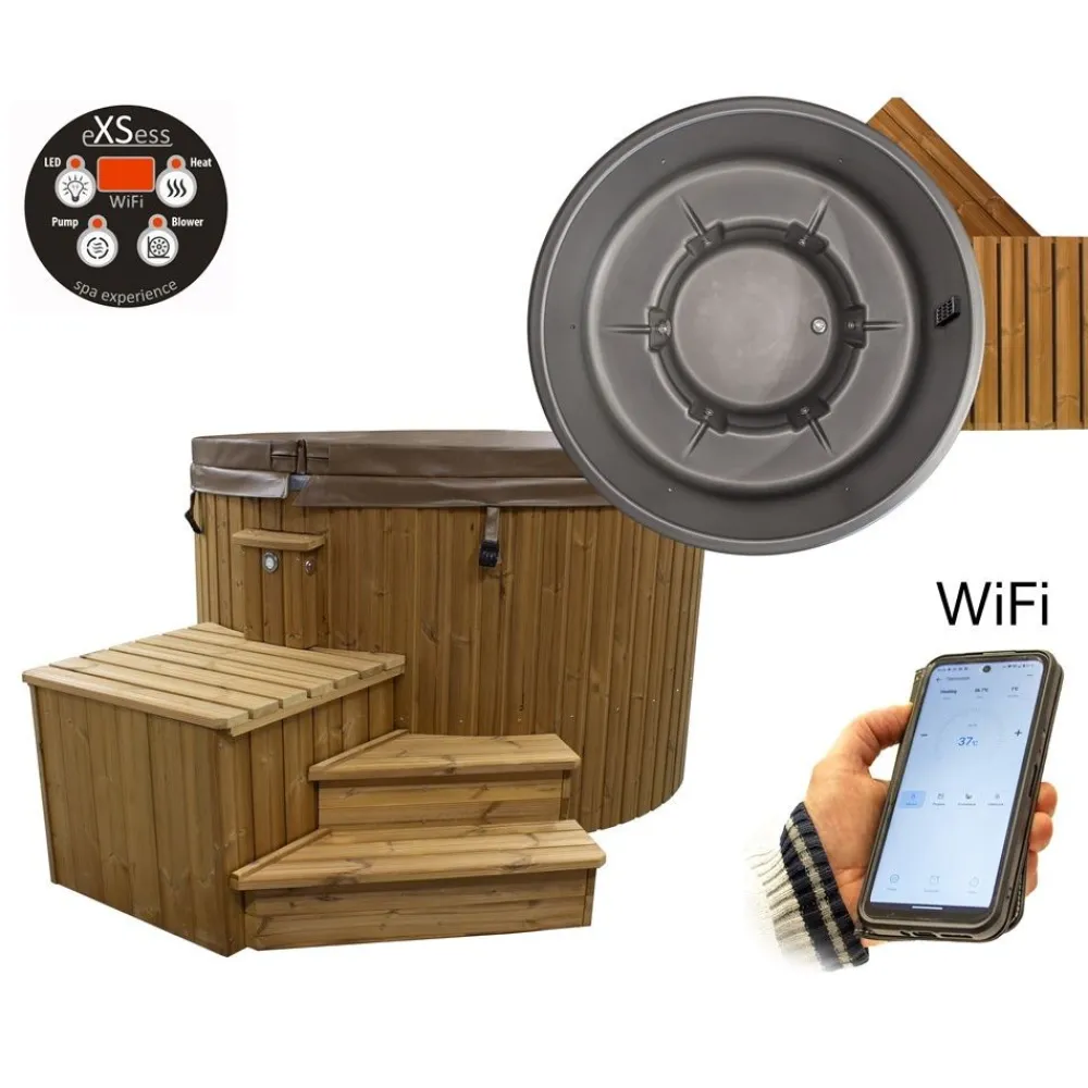 Outlet Ulkoporeallas TopSpa xs Wifi 6 hlöä brown/dark grey Kylpytynnyrit