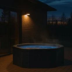 Hot Ulkoporeallas Como, 6 hlöä, 90 suutinta, WiFi, kahdeksankulmainen, koottava, musta Ulkoporealtaat