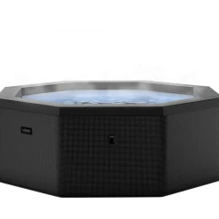 Hot Ulkoporeallas Como, 6 hlöä, 90 suutinta, WiFi, kahdeksankulmainen, koottava, musta Ulkoporealtaat