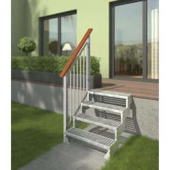 Ulkoportaat Gardentop Gallersteg yhdellä Nordic-kaiteella eri kokoja*Dolle