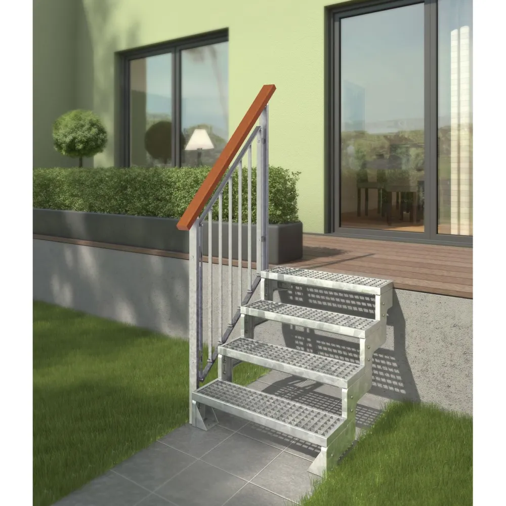 Ulkoportaat Gardentop Gallersteg yhdellä Nordic-kaiteella eri kokoja*Dolle