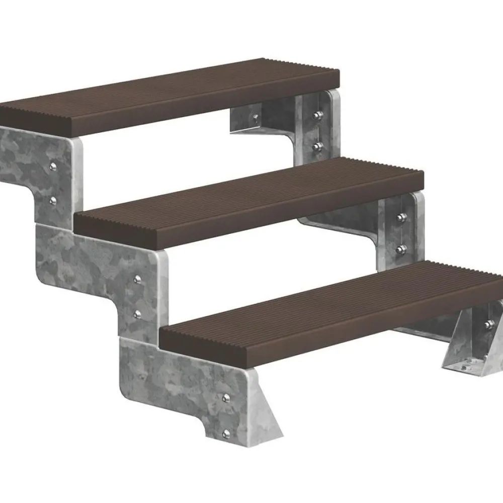 Ulkoportaat Gardentop Trimax ilman kaidetta tummanruskea eri kokoja*Dolle Clearance