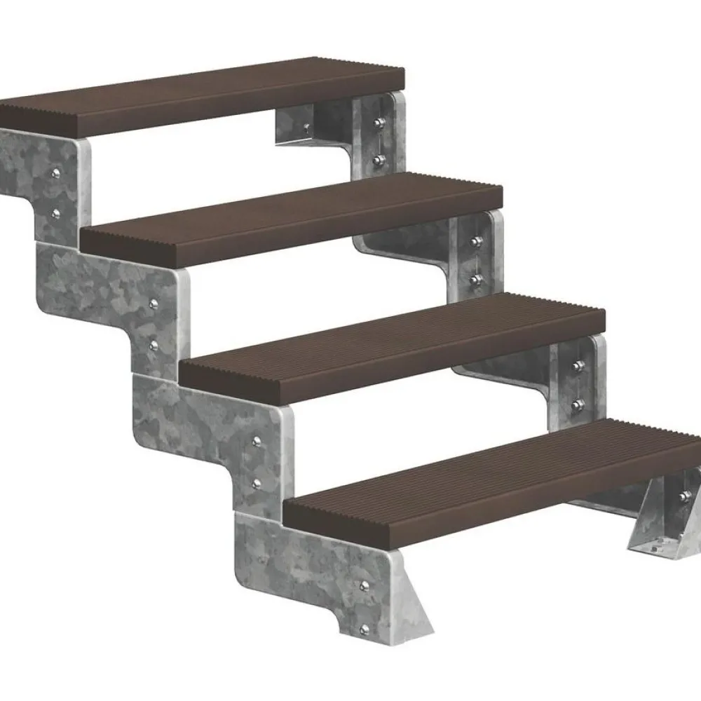 Ulkoportaat Gardentop Trimax ilman kaidetta tummanruskea eri kokoja*Dolle Clearance