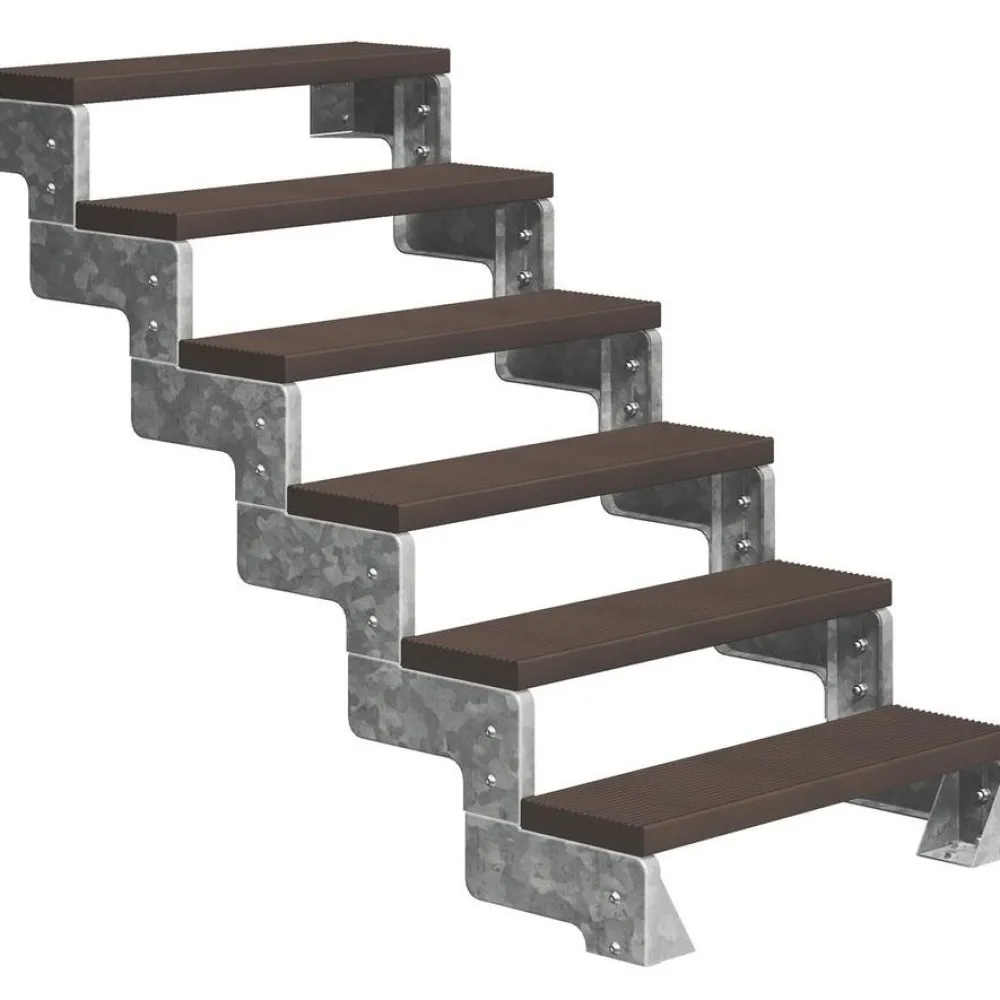 Ulkoportaat Gardentop Trimax ilman kaidetta tummanruskea eri kokoja*Dolle Clearance