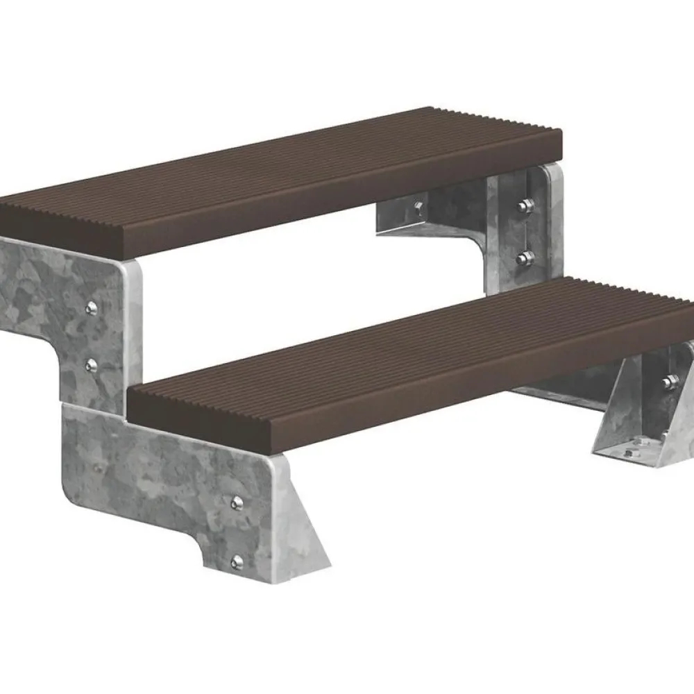 Ulkoportaat Gardentop Trimax ilman kaidetta tummanruskea eri kokoja*Dolle Clearance