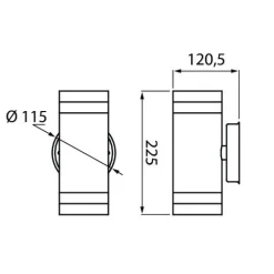 Outlet Ulkoseinävalaisin Alppila XL-W max 2x35W GU10 225x115x121 mm IP44 valkoinen Ulkoseinävalaisimet|Kylpyhuonevalaisimet