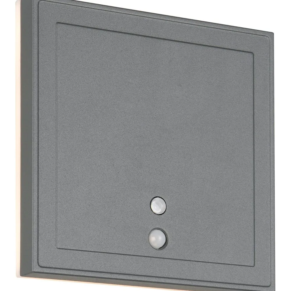 Ulkoseinävalaisin Fortaleza LED 14x14cm ladattava liike- ja hämärätunnistin antrasiitti*Trio New