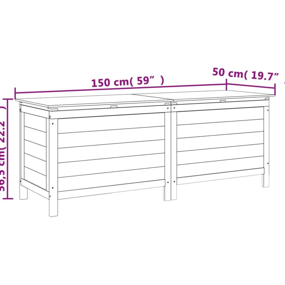 Ulkosäilytyslaatikko 150x50x56,5 cm, kuusi*FinePRICE Hot