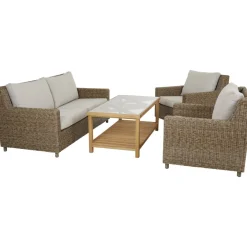 Ulkosohva Sandkorn, 2.5-istuttava, ruskea/beige*Brafab