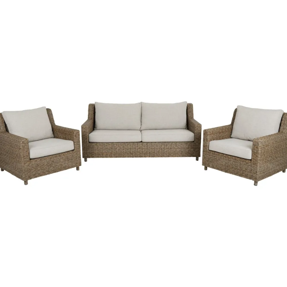 Ulkosohva Sandkorn, 2.5-istuttava, ruskea/beige*Brafab