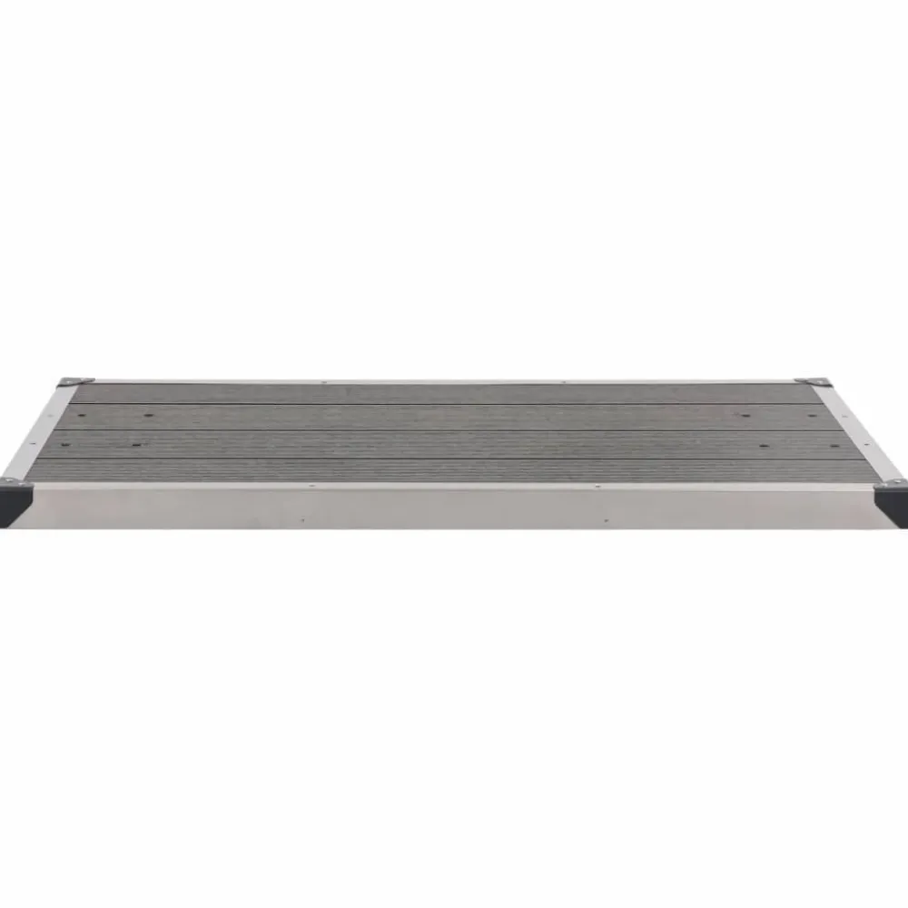 Ulkosuihkualusta WPC ruostumaton teräs 110x62 cm harmaa*FinePRICE Best