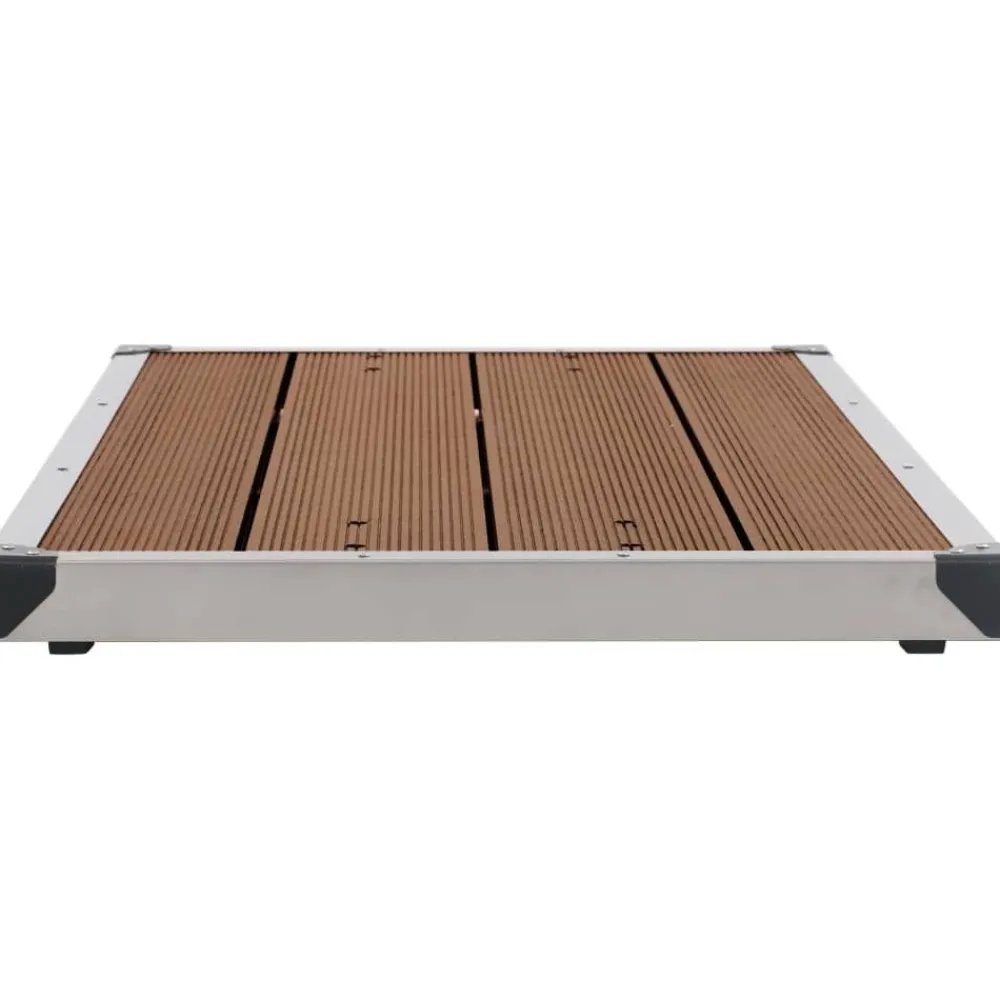 Discount Ulkosuihkualusta WPC ruostumaton teräs 110x62 cm ruskea Suihkualtaat