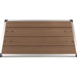 Discount Ulkosuihkualusta WPC ruostumaton teräs 110x62 cm ruskea Suihkualtaat