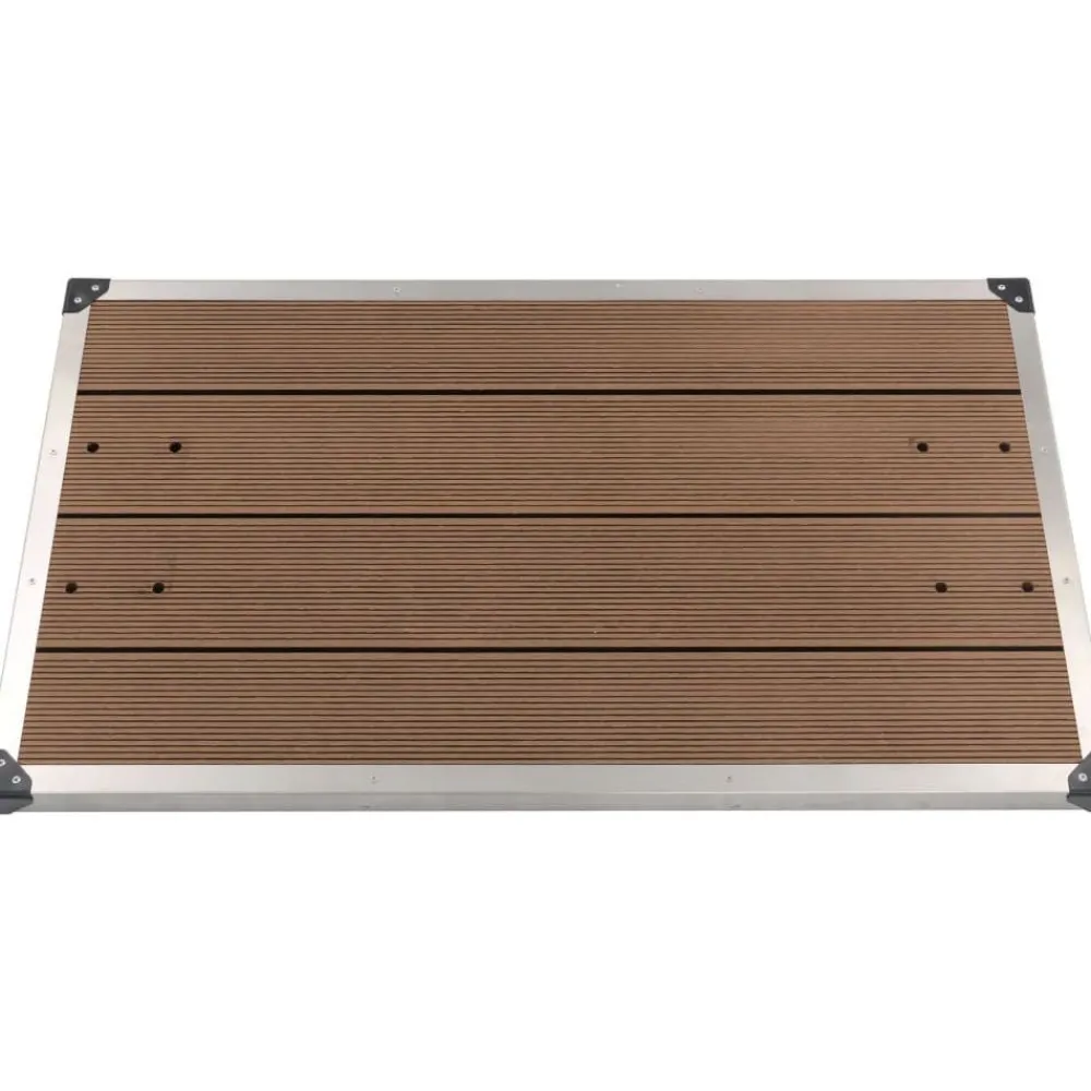 Discount Ulkosuihkualusta WPC ruostumaton teräs 110x62 cm ruskea Suihkualtaat