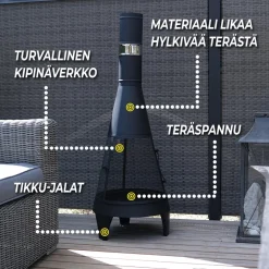 Ulkotulisija Pihatakka 126cm*Limousin New