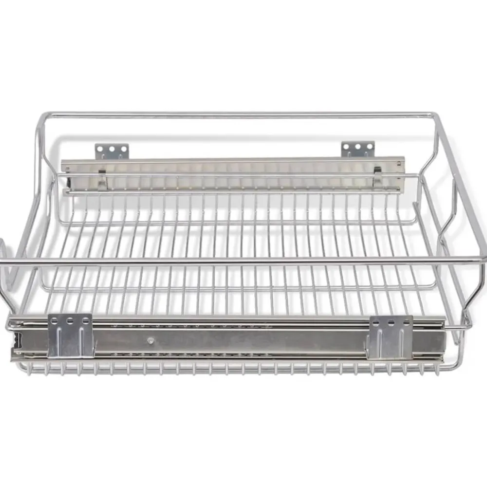 Sale Ulosvedettävät ritilälaatikot 2 kpl 600mm hopea Keittiökaapit