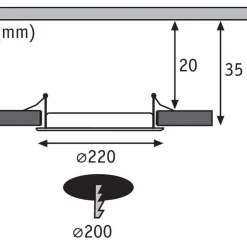 Upotettava LED-paneeli , IP44, Ø22cm, 16.5W, 4000K, eri värejä*Paulmann Best