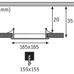 Upotettava LED-paneeli , IP44, 16.5x16.5cm, 12W, 4000K, eri värejä*Paulmann Sale