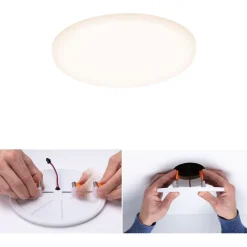 Outlet Upotettava LED-paneeli Veluna, IP44, Ø12.5cm, 8.5W, 3000K, satiini Led-Paneelit