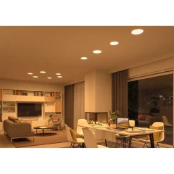 Outlet Upotettava LED-paneeli Veluna, IP44, Ø12.5cm, 8.5W, 3000K, satiini Led-Paneelit