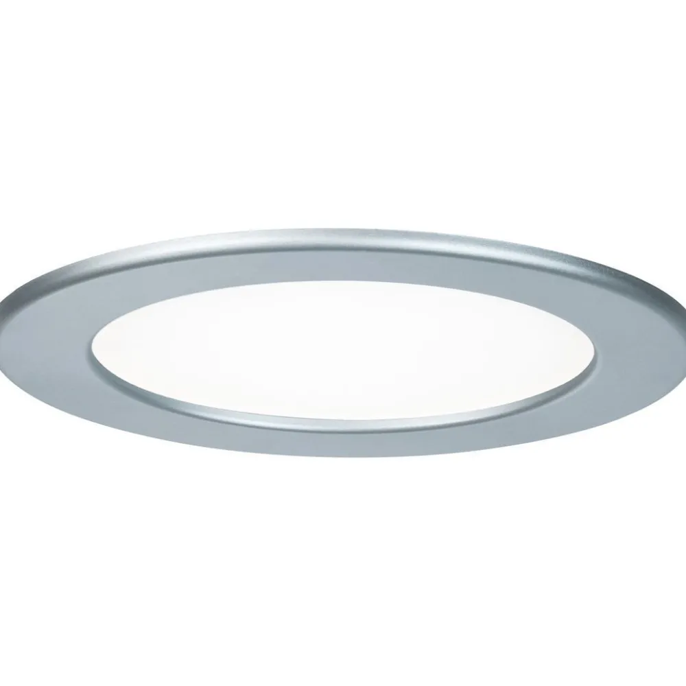 Upotettava LED-paneeli , IP44, Ø17cm, 12W, 4000K, mattakromi Led-Paneelit