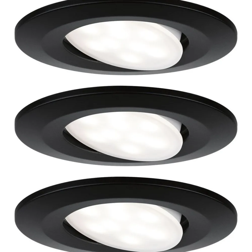 Upotettava LED-valaisin Calla, 3kpl, IP65, Ø90mm, 6W, 530lm, 4000K, eri värejä*Paulmann