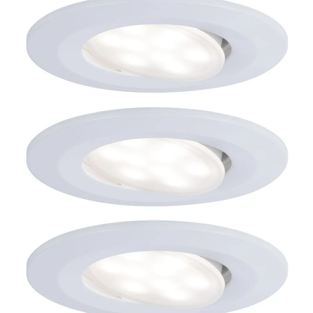 Upotettava LED-valaisin Calla, 3kpl, IP65, Ø90mm, 6W, 530lm, 4000K, eri värejä*Paulmann