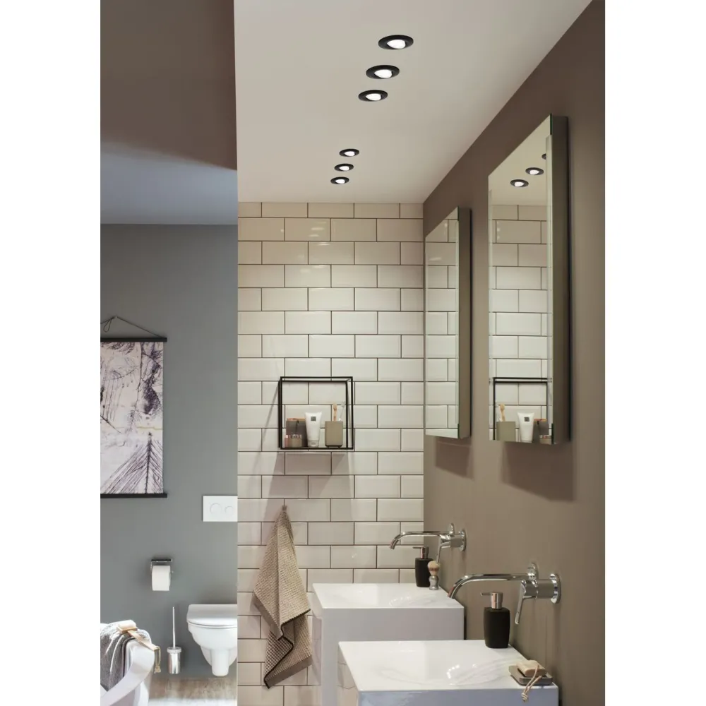 Online Upotettava LED-valaisin Calla, 10kpl, IP65, Ø90mm, 6W, 500lm, 4000K, mattamusta Kattovalaisimet|Alasvalot
