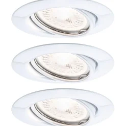 Upotettava LED-valaisin Base, 3kpl, Ø90mm, GU10, 5W, 350lm, 3000K, himmennettävä, valkoinen*Paulmann Outlet