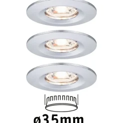 New Upotettava LED-valaisin Nova Mini Coin Rigid, 3kpl, IP44, Ø65mm, 4W, 310lm, 2700K, eri värejä Alasvalot