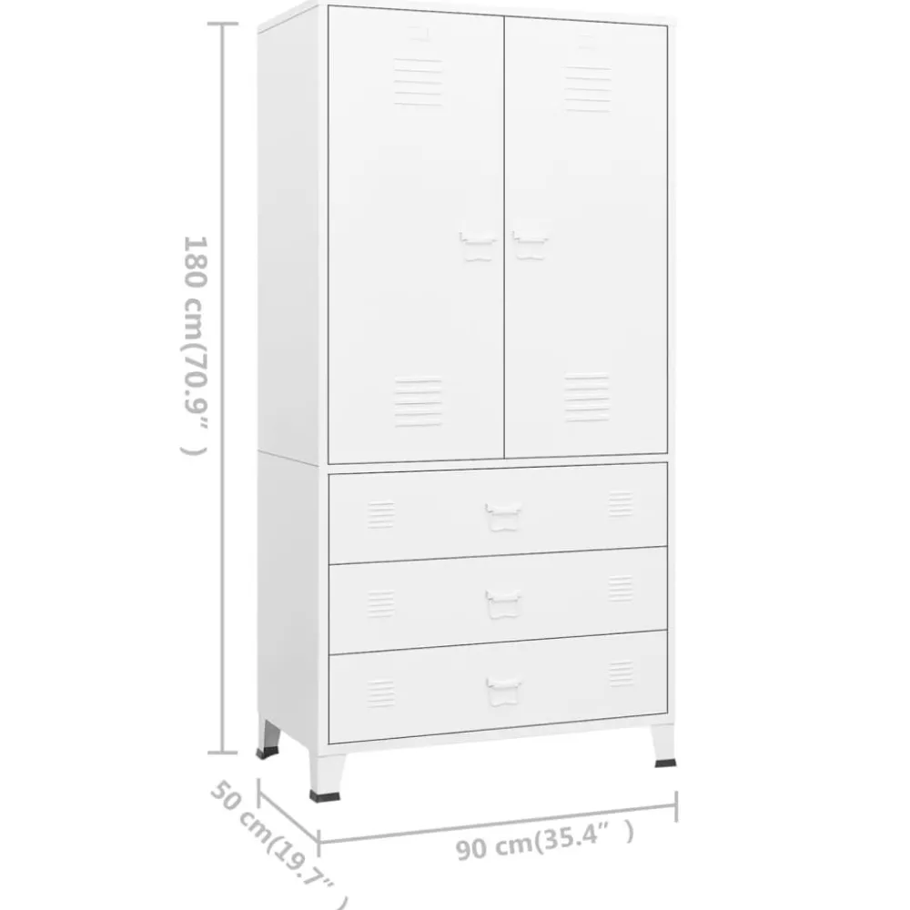 Best Vaatekaappi 90cm metalli eri värejä Vaatekaapit