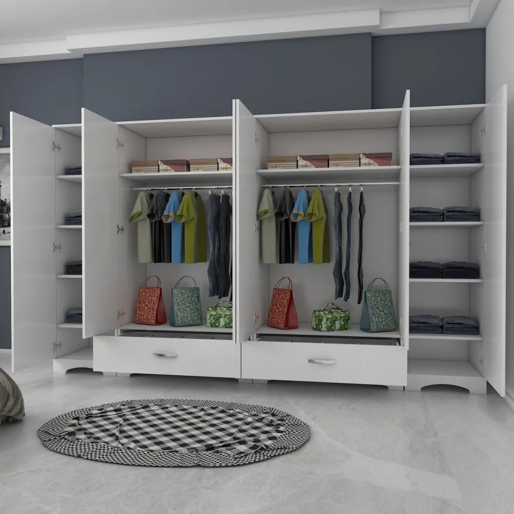 Sale Vaatekaappi F4-498, leveys 243cm Vaatekaapit