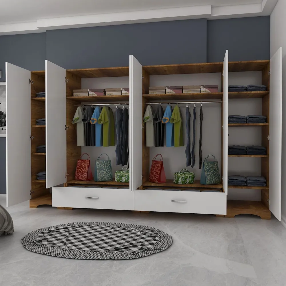 Sale Vaatekaappi F4-498, leveys 243cm Vaatekaapit