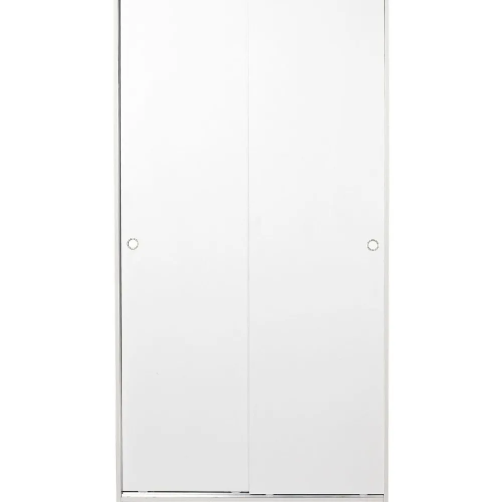 Vaatekaappi liukuovilla SWD-436-BB-2, 94cm, valkoinen*Linento Furniture