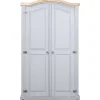 New Vaatekaappi Meksikon mänty Corona-sarja 2 ovea harmaa 52cm Vaatekaapit