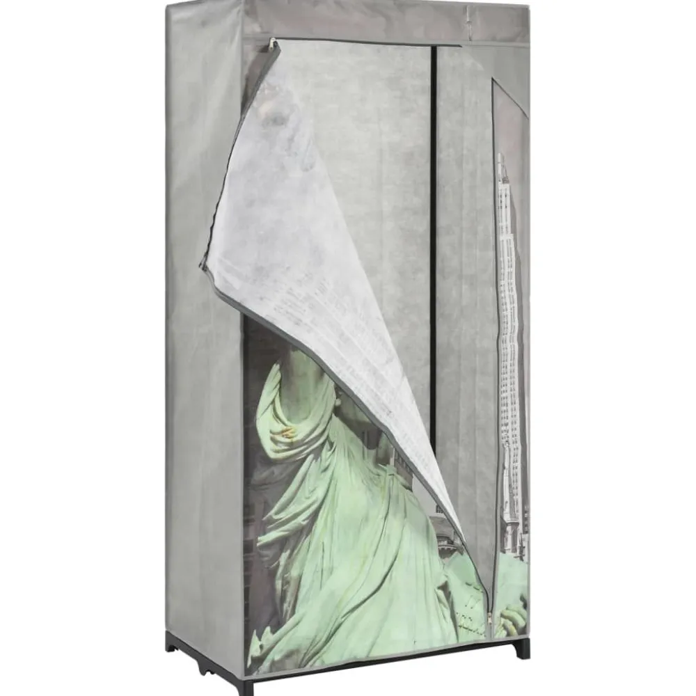 Vaatekaappi New York 75cm kangas*FinePRICE