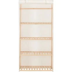 Vaatekaappi valkoinen 79cm kangas*FinePRICE Sale