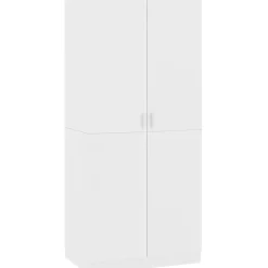 Vaatekaappi valkoinen 80cm lastulevy*FinePRICE Online