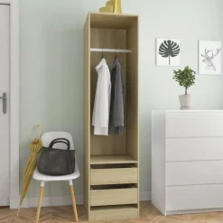 Clearance Vaatekaappi vetolaatikoilla Sonoma-tammi 50cm lastulevy Vaatekaapit