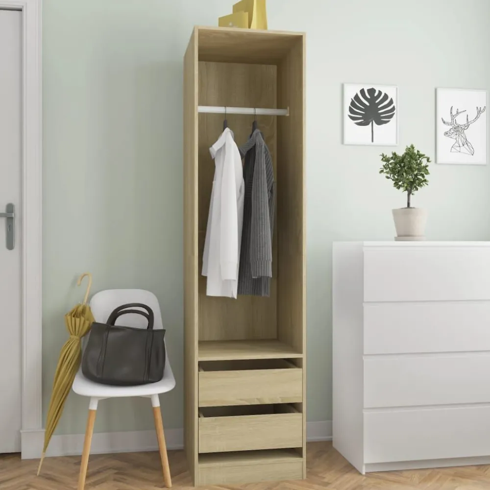 Clearance Vaatekaappi vetolaatikoilla Sonoma-tammi 50cm lastulevy Vaatekaapit