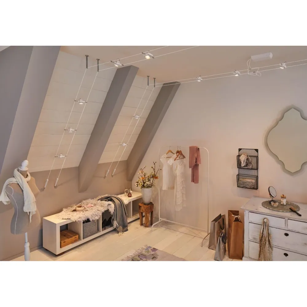 Vaijerivalaisin CorDuo Mac II, GU5.3, 12V, mattavalkoinen*Paulmann Outlet