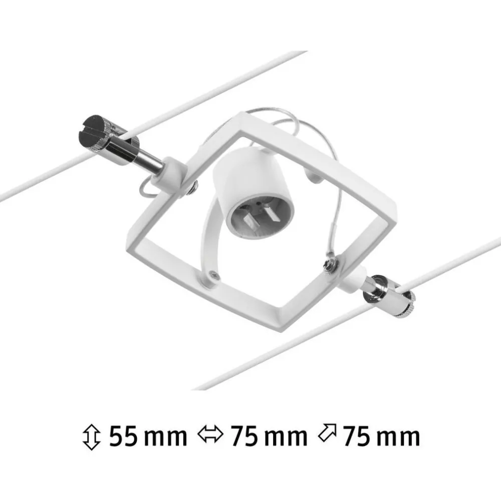 Vaijerivalaisin CorDuo Mac II, GU5.3, 12V, mattavalkoinen*Paulmann Outlet