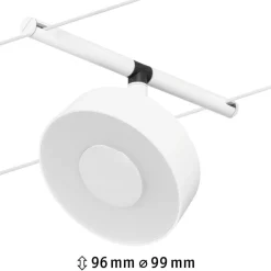 Online Vaijerivalaisin CorDuo Circle, 180lm, 5W, 3000K, 12V, eri värejä Vaijerivalaisimet