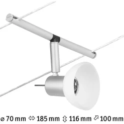 Vaijerivalaisin CorDuo Sheela, GU5.3, 12V, mattakromi*Paulmann Sale