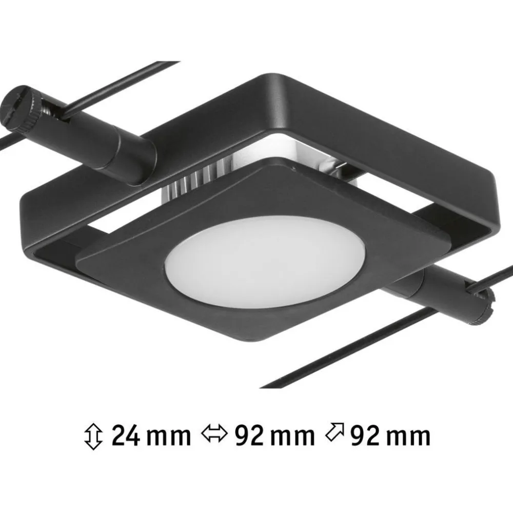 Discount Vaijerivalaisin CorDuo MacLED, 250lm, 4.5W, 3000K, 12V, mattamusta Vaijerivalaisimet