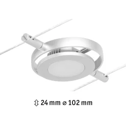 New Vaijerivalaisin CorDuo RoundMac, 200lm, 4.5W, 3000K, 12V, mattakromi Vaijerivalaisimet