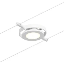 Vaijerivalaisin CorDuo RoundMac, 200lm, 4.5W, 3000K, 12V, mattavalkoinen/kromi Vaijerivalaisimet
