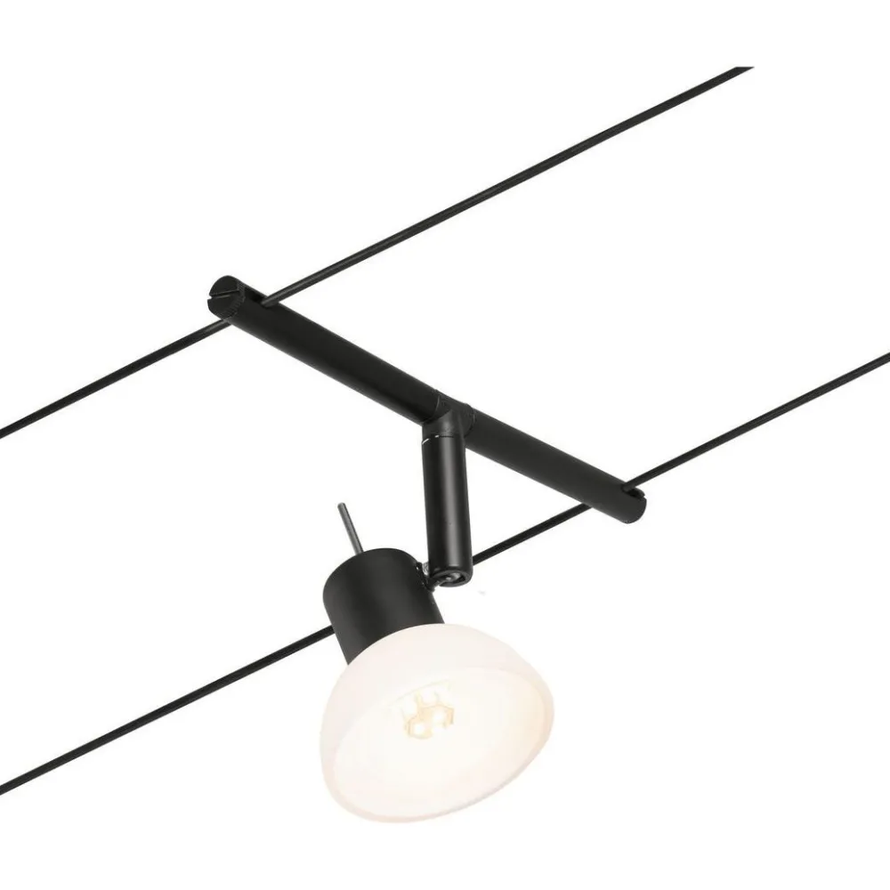 Vaijerivalaisinsetti CorDuo Sheela, GU5.3, 230/12V, mattamusta/kromi*Paulmann Hot